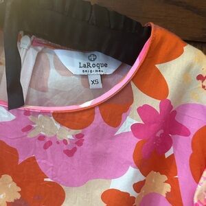 LaRoque Floral Shift Top in Pink & Orange